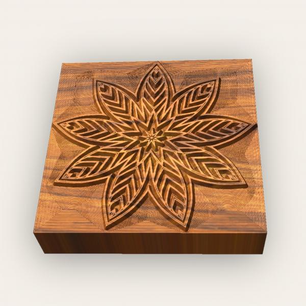 No.d7 Fliesenstempel aus Hartholz